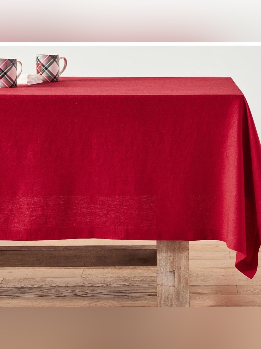 Vibrant Red Dining Tablecloth for Everyday Use